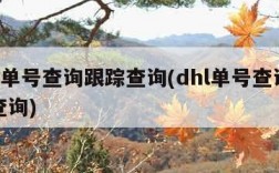 dhl单号查询跟踪查询(dhl单号查询快递查询)