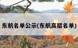 东航名单公示(东航高层名单)