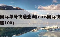 ems国际单号快递查询(ems国际快递查询快递100)