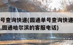 圆通单号查询快递(圆通单号查询快递查询单号查询,圆通哈尔滨的客服电话)