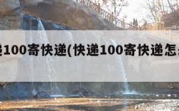 快递100寄快递(快递100寄快递怎么付钱)