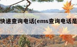 ems快递查询电话(ems查询电话是多少)