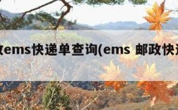 邮政ems快递单查询(ems 邮政快递查询)