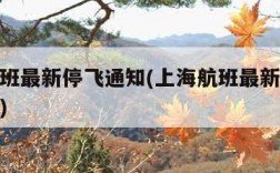 上海航班最新停飞通知(上海航班最新停飞通知电话)