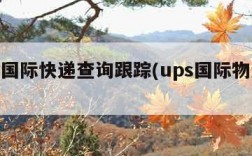 ups国际快递查询跟踪(ups国际物流官网)