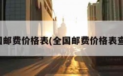 全国邮费价格表(全国邮费价格表查询)