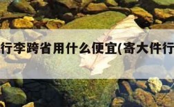 寄大件行李跨省用什么便宜(寄大件行李到外省)