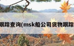 货物跟踪查询(msk船公司货物跟踪查询)